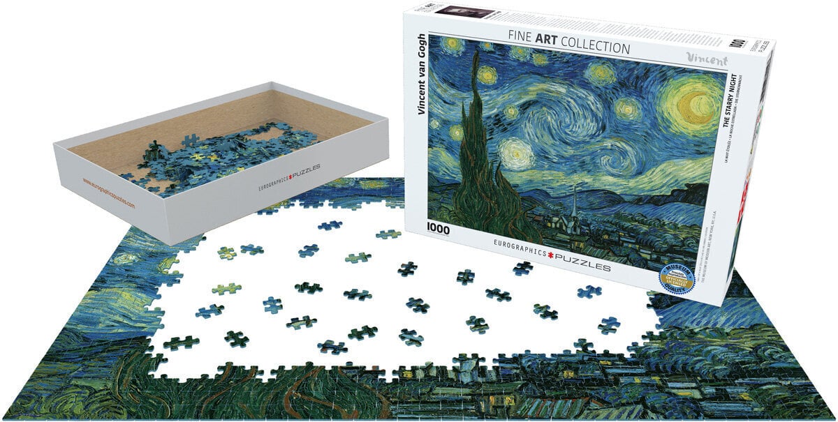 Palapeli Eurographics, 6000-1204, The Starry Night, 1000 kpl hinta ja tiedot | Palapelit | hobbyhall.fi