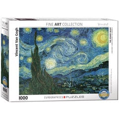 Palapeli Eurographics, 6000-1204, The Starry Night, 1000 kpl hinta ja tiedot | Palapelit | hobbyhall.fi