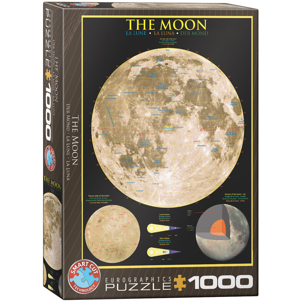 Palapeli Eurographics, 6000-1007, The Moon, 1000 kpl hinta ja tiedot | Palapelit | hobbyhall.fi