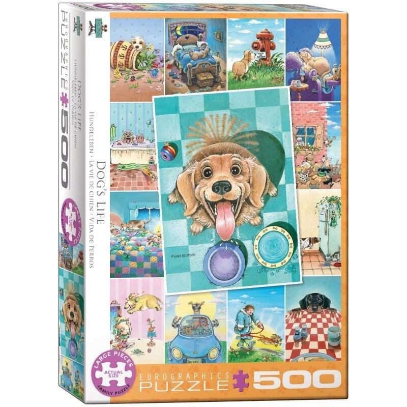 Palapeli Eurographics, 6500-5365, Dog`s Life, 500 kpl hinta ja tiedot | Palapelit | hobbyhall.fi