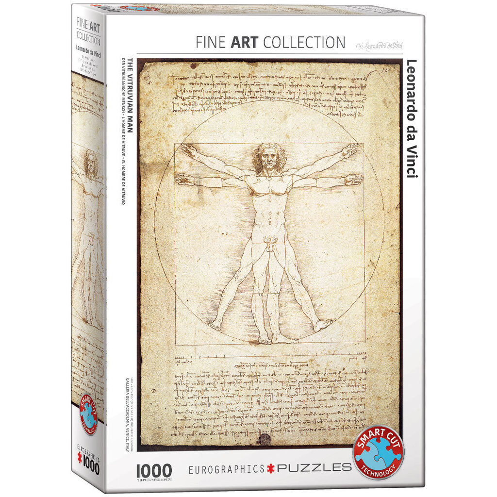 Palapeli Eurographics, 6000-5098, Vitruvius Man, 1000 kpl hinta ja tiedot | Palapelit | hobbyhall.fi