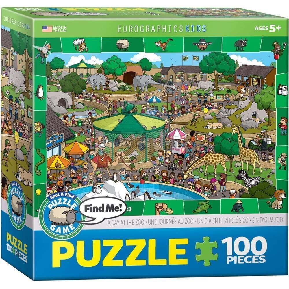 Palapeli Eurographics, 6100-0542, A Day at the Zoo, 100 kpl hinta ja tiedot | Palapelit | hobbyhall.fi