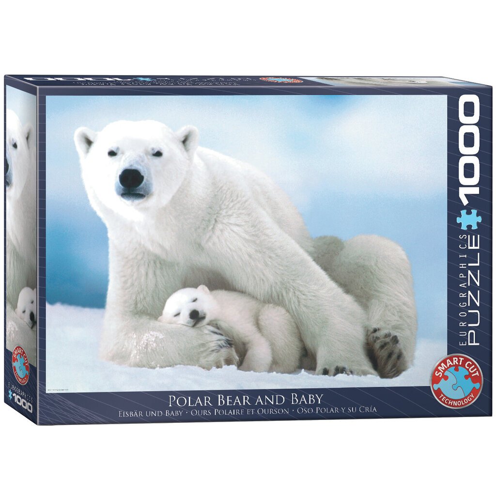 Palapeli Eurographics, 6000-1198, Polar Bear & Baby, 1000 kpl hinta ja tiedot | Palapelit | hobbyhall.fi