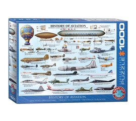 Palapeli Eurographics, 6000-0086, History of Aviation, 1000 kpl hinta ja tiedot | Palapelit | hobbyhall.fi