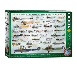 Palapeli Eurographics, 6000-0087, WWI Aircraft, 1000 kpl hinta ja tiedot | Palapelit | hobbyhall.fi