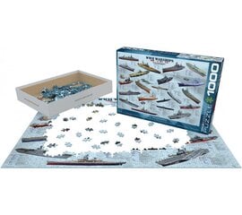 Palapeli Eurographics, 6000-0133, WWII Warships, 1000 kpl hinta ja tiedot | Palapelit | hobbyhall.fi