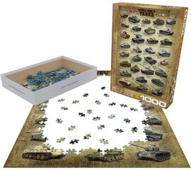 Palapeli Eurographics, 6000-0388, World War II Tanks, 1000 kpl hinta ja tiedot | Palapelit | hobbyhall.fi