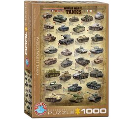 Palapeli Eurographics, 6000-0388, World War II Tanks, 1000 kpl hinta ja tiedot | Palapelit | hobbyhall.fi