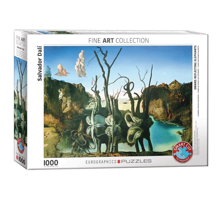 Palapeli Eurographics, 6000-0846, Swans Reflecting Elephants, 1000 kpl hinta ja tiedot | Palapelit | hobbyhall.fi