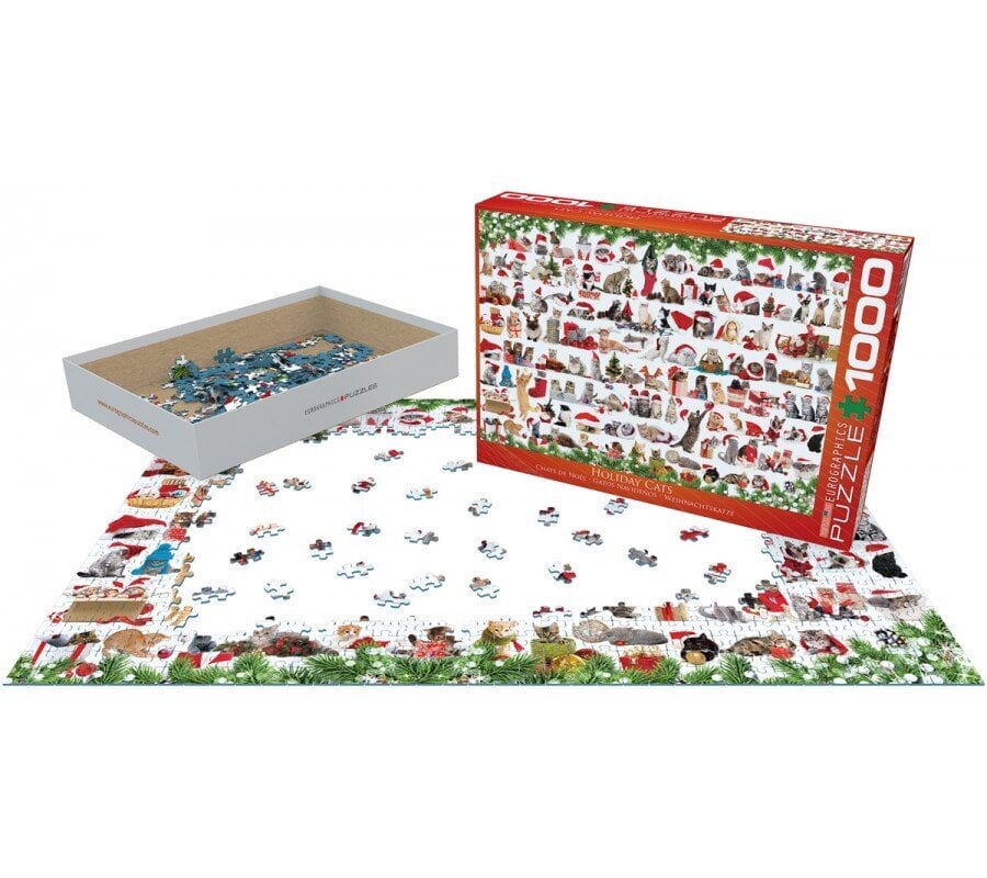 Palapeli Eurographics, 6000-0940, Holiday Cats, 1000 kpl hinta ja tiedot | Palapelit | hobbyhall.fi