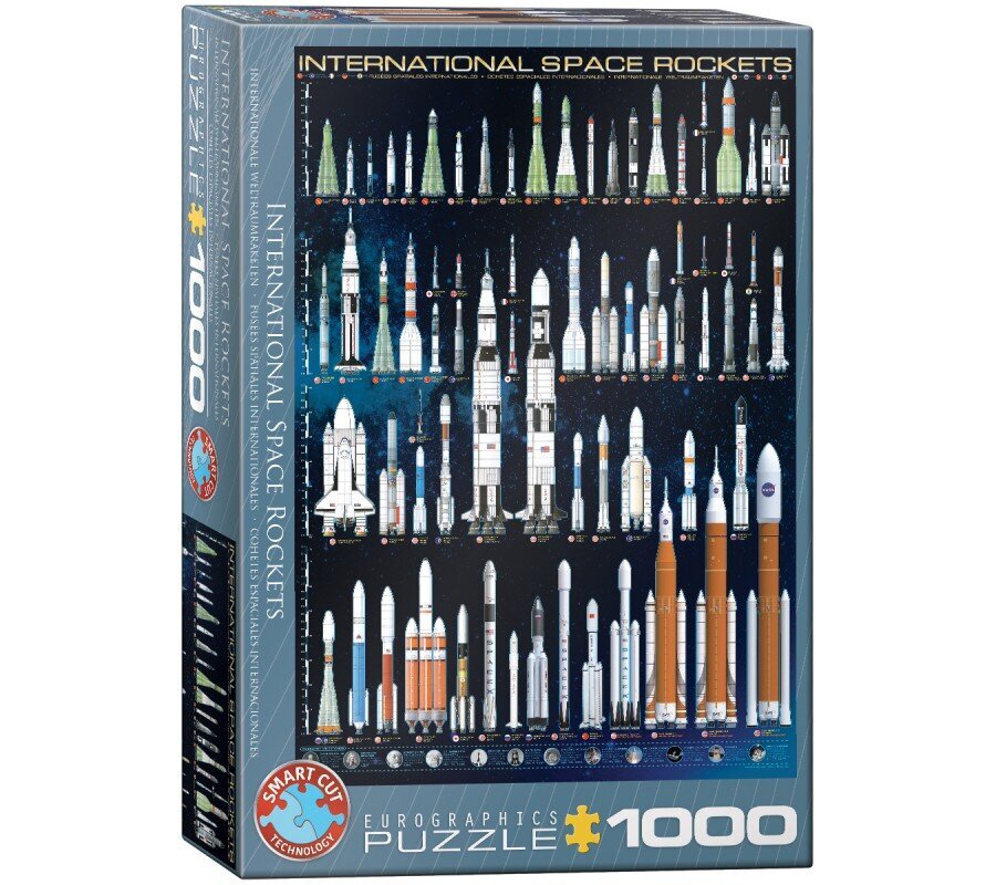 Palapeli Eurographics, 6000-1015, International Space Rockets, 1000 kpl hinta ja tiedot | Palapelit | hobbyhall.fi