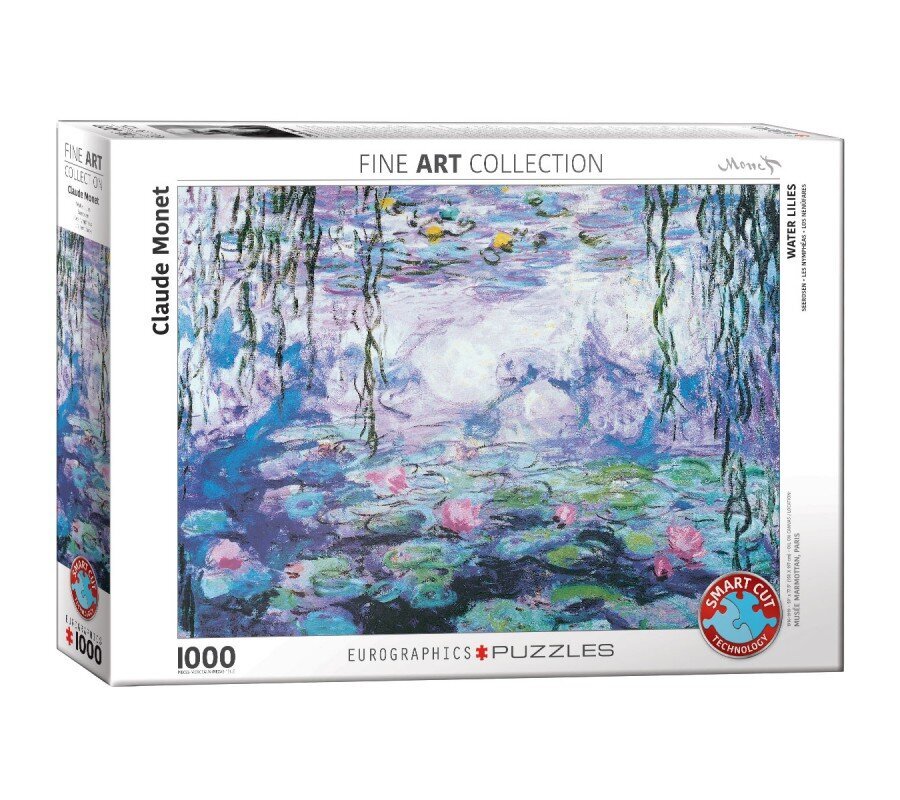 Palapeli Eurographics, 6000-4366, Waterlilies, 1000 kpl hinta ja tiedot | Palapelit | hobbyhall.fi