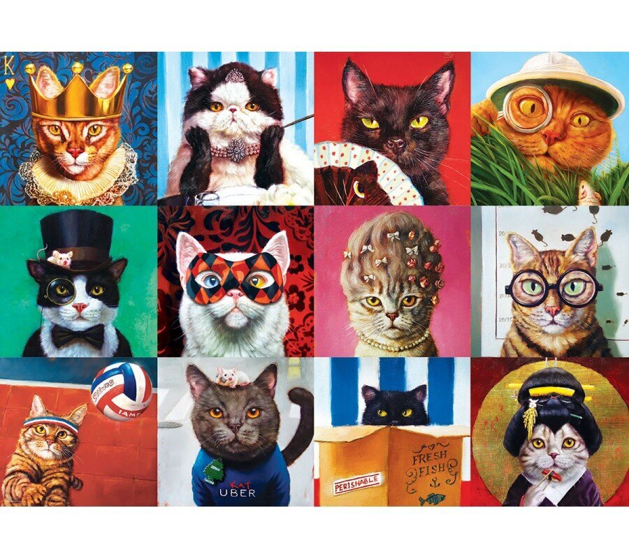 Palapeli Eurographics, 6000-5522, Funny Cats, 1000 kpl hinta ja tiedot | Palapelit | hobbyhall.fi