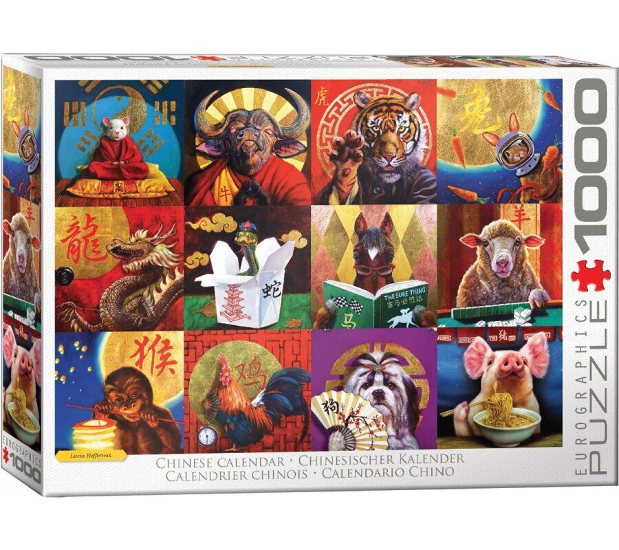 Palapeli Eurographics, 6000-5694, Chinese Calendar, 1000 kpl hinta ja tiedot | Palapelit | hobbyhall.fi