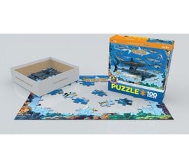 Palapeli Eurographics, 6100-0079, Sharks, 100 kpl hinta ja tiedot | Palapelit | hobbyhall.fi