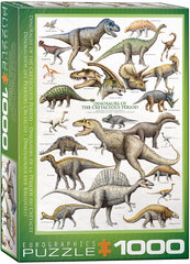 Palapeli Eurographics, 6000-0098, Dinosaurs of the Cretaceous, 1000 kpl hinta ja tiedot | Palapelit | hobbyhall.fi