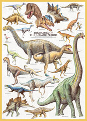 Palapeli Eurographics, 6000-0099, Dinosaurs of the Jurassic, 1000 kpl hinta ja tiedot | Palapelit | hobbyhall.fi
