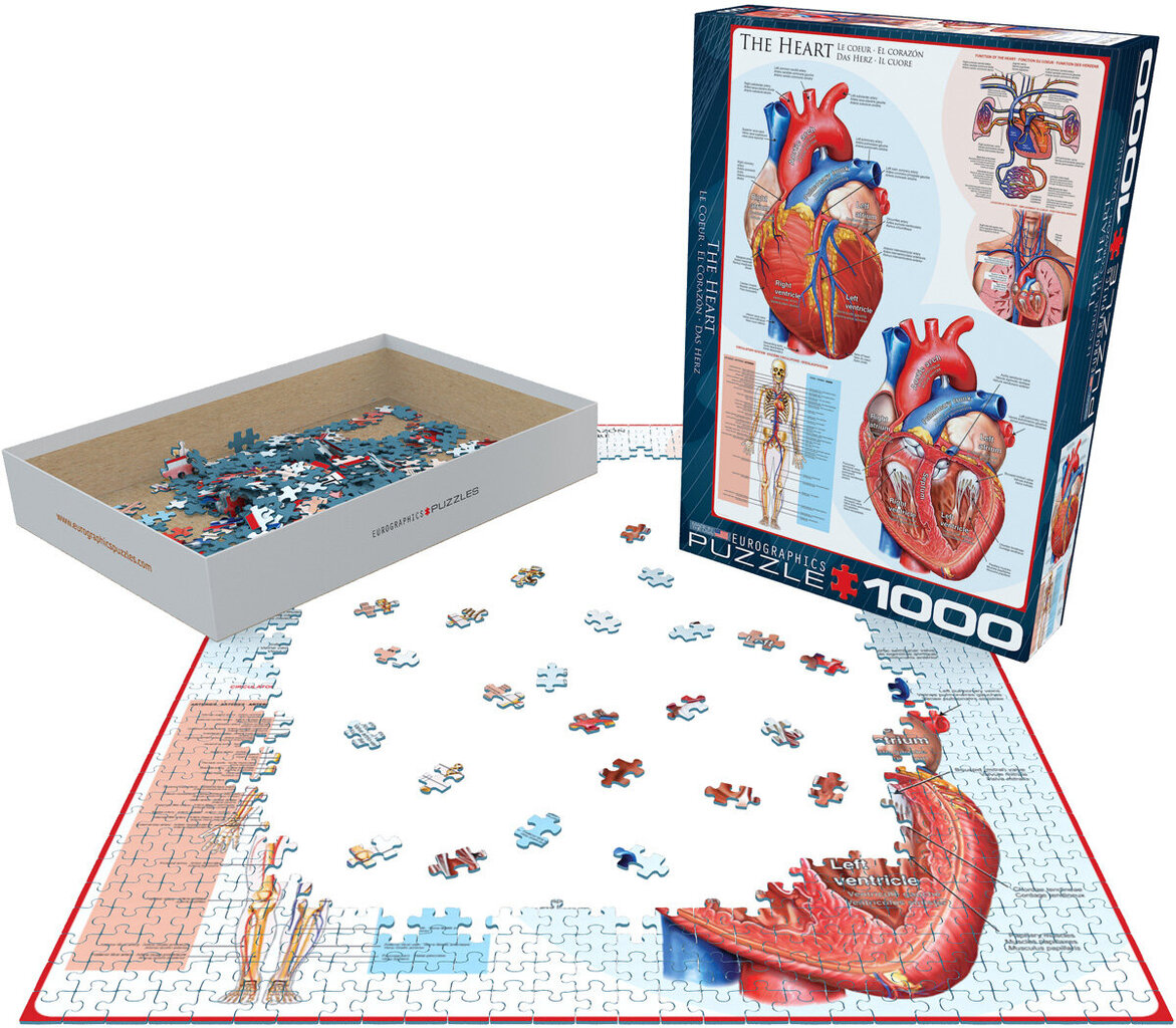 Palapeli Eurographics, 6000-0257, The Heart, 1000 kpl hinta ja tiedot | Palapelit | hobbyhall.fi