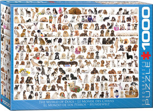 Palapeli Eurographics, 6000-0581, The World of Dogs, 1000 kpl hinta ja tiedot | Palapelit | hobbyhall.fi