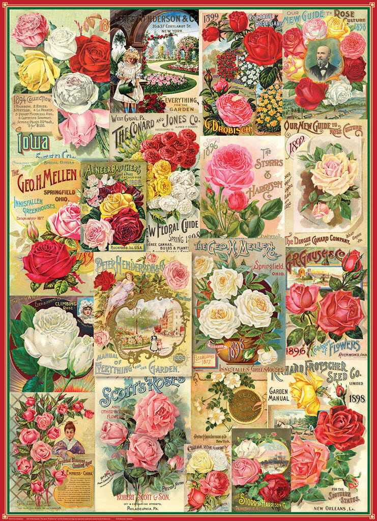 Palapeli Eurographics, 6000-0810, Roses - Seed Catalogue, 1000 kpl hinta ja tiedot | Palapelit | hobbyhall.fi