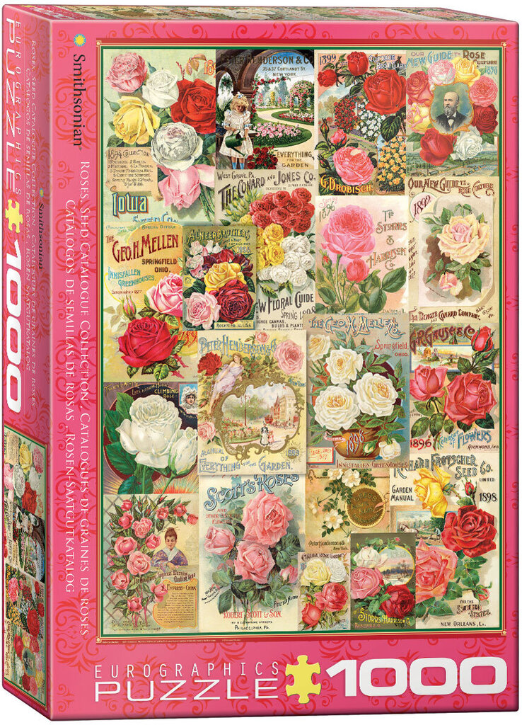 Palapeli Eurographics, 6000-0810, Roses - Seed Catalogue, 1000 kpl hinta ja tiedot | Palapelit | hobbyhall.fi