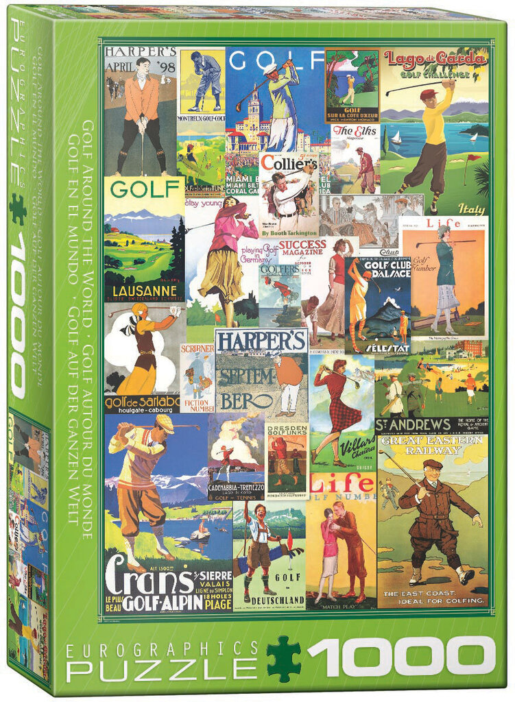 Palapeli Eurographics, 6000-0933, Golf Around the World, 1000 kpl hinta ja tiedot | Palapelit | hobbyhall.fi