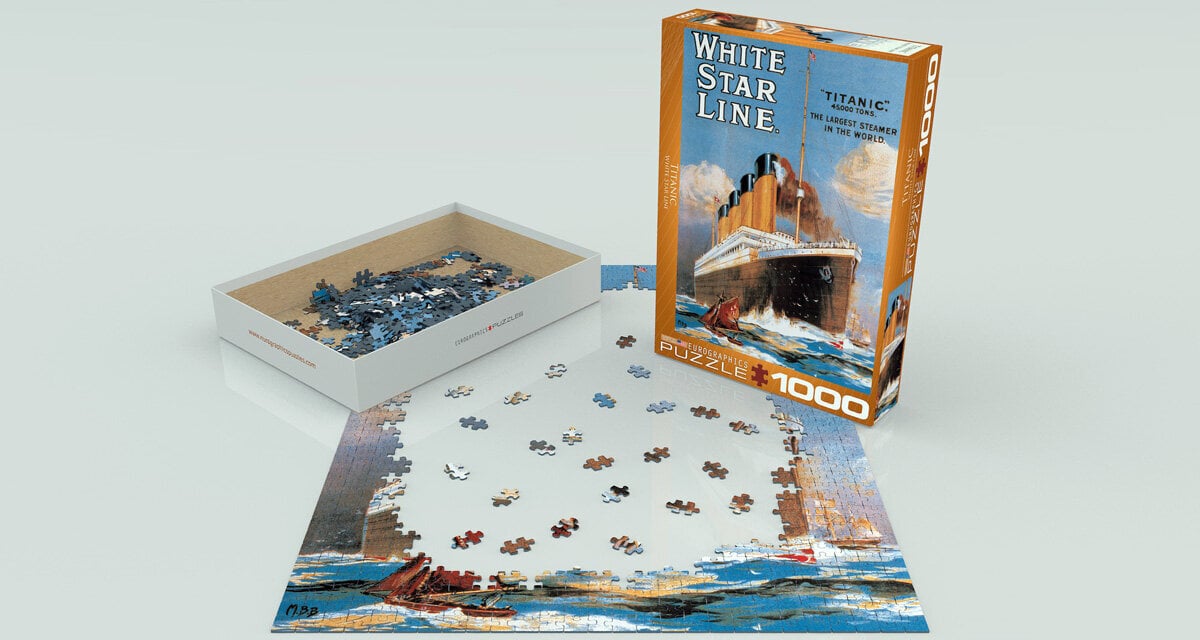 Palapeli Eurographics, 6000-1333, Titanic, White Star Line, 1000 kpl hinta ja tiedot | Palapelit | hobbyhall.fi