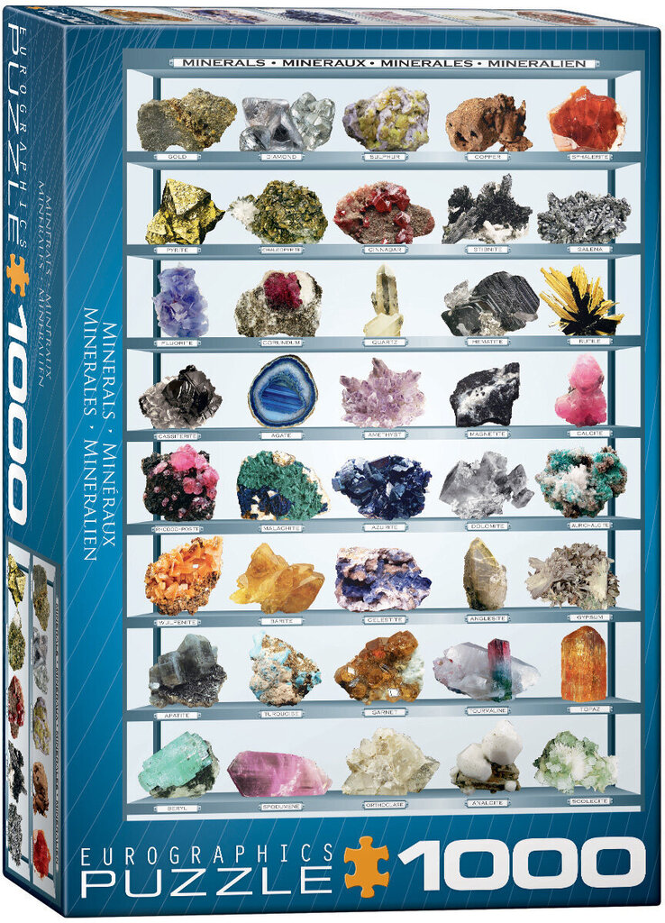 Palapeli Eurographics, 6000-2008, Minerals, 1000 kpl hinta ja tiedot | Palapelit | hobbyhall.fi