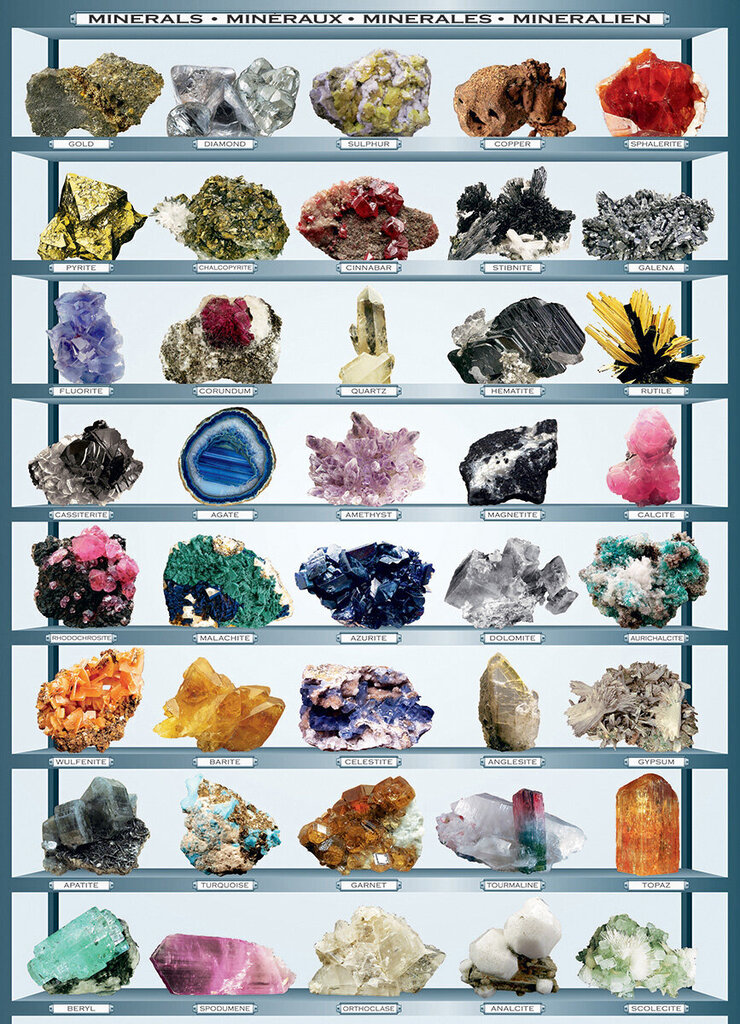 Palapeli Eurographics, 6000-2008, Minerals, 1000 kpl hinta ja tiedot | Palapelit | hobbyhall.fi