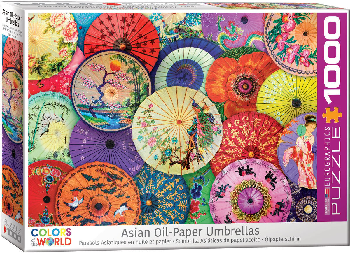 Palapeli Eurographics, 6000-5317, Asian Oil Paper Umbrellas, 1000 kpl hinta ja tiedot | Palapelit | hobbyhall.fi