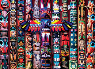 Palapeli Eurographics, 6000-5349, Totem Poles, 1000 kpl hinta ja tiedot | Palapelit | hobbyhall.fi