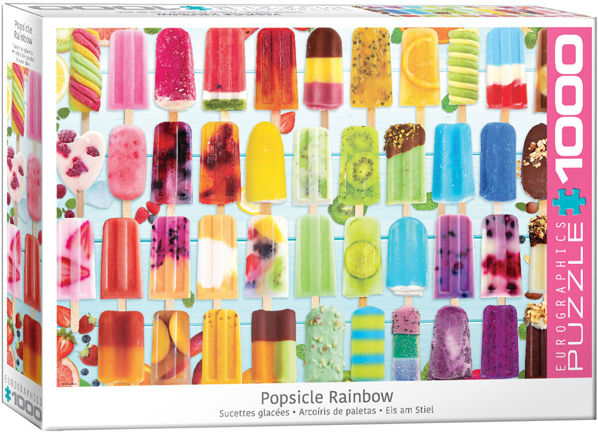Palapeli Eurographics, 6000-5622, Popsicle Rainbow, 1000 kpl hinta ja tiedot | Palapelit | hobbyhall.fi