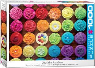 Palapeli Eurographics, 6000-5625, Cupcake Rainbow, 1000 kpl hinta ja tiedot | Palapelit | hobbyhall.fi