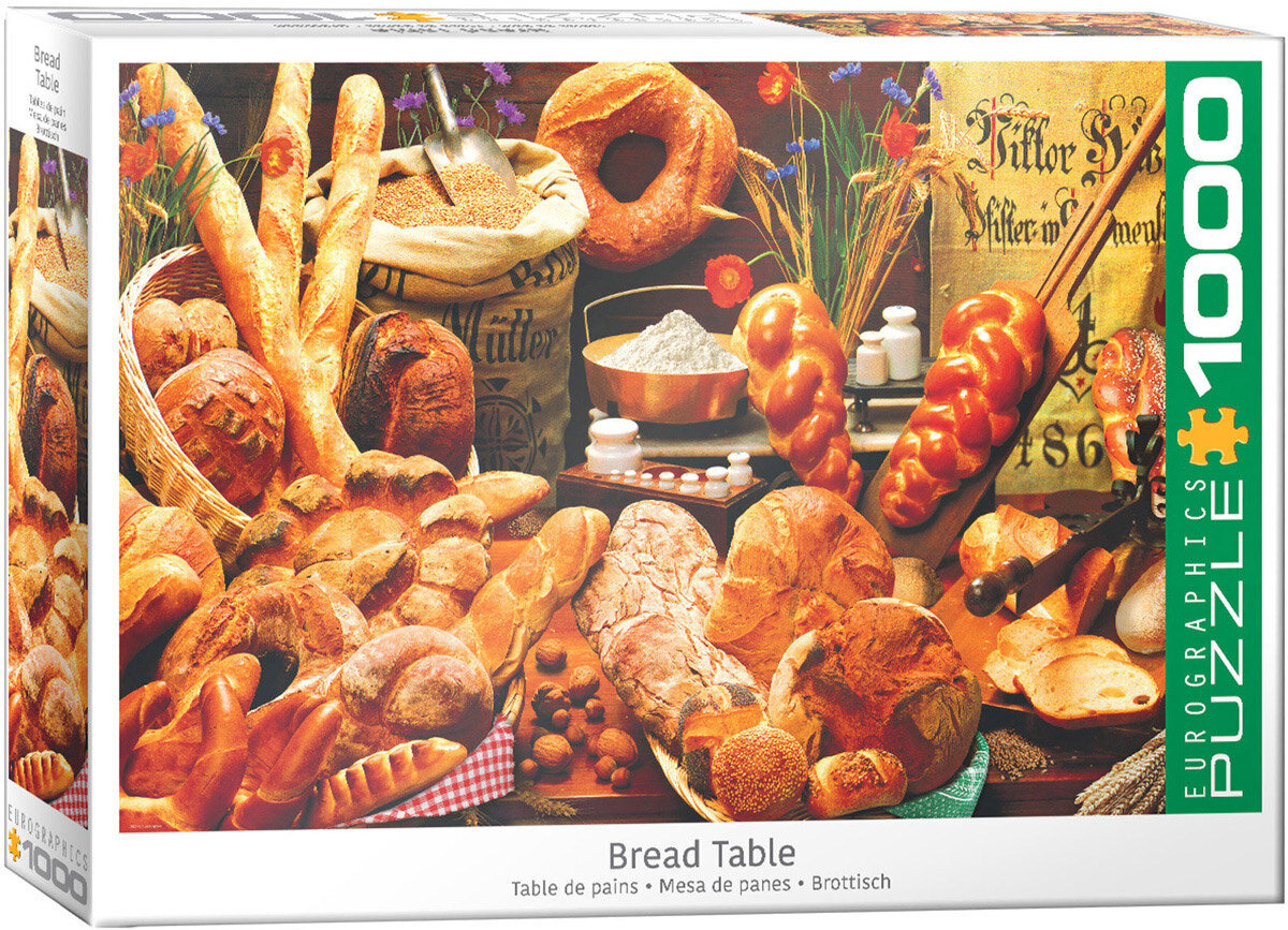 Palapeli Eurographics, 6000-5626, Bread Table, 1000 kpl hinta ja tiedot | Palapelit | hobbyhall.fi