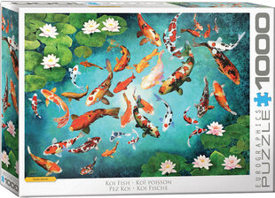 Palapeli Eurographics, 6000-5696, Colorful Koi, 1000 kpl hinta ja tiedot | Palapelit | hobbyhall.fi