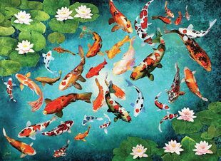 Palapeli Eurographics, 6000-5696, Colorful Koi, 1000 kpl hinta ja tiedot | Palapelit | hobbyhall.fi