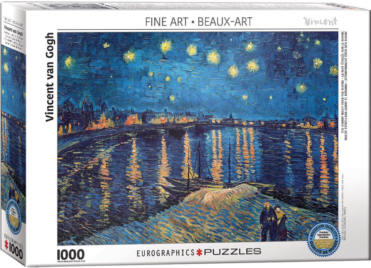 Palapeli Eurographics, 6000-5708, The Starry Night Over The Rhone, 1000 kpl hinta ja tiedot | Palapelit | hobbyhall.fi