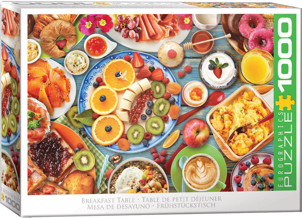 Palapeli Eurographics, 6000-5772, Breakfast Table, 1000 kpl hinta ja tiedot | Palapelit | hobbyhall.fi