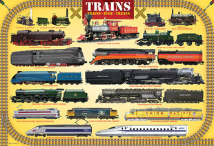 Palapeli Eurographics, 6100-0090, Trains, 100 kpl hinta ja tiedot | Palapelit | hobbyhall.fi