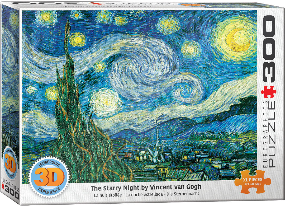 Palapeli Eurographics, 6331-1204, Starry Night 3D Lenticular, 300 kpl hinta ja tiedot | Palapelit | hobbyhall.fi