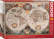 Palapeli Eurographics, 8220-1997, Antique World Map, 2000 kpl hinta ja tiedot | Palapelit | hobbyhall.fi