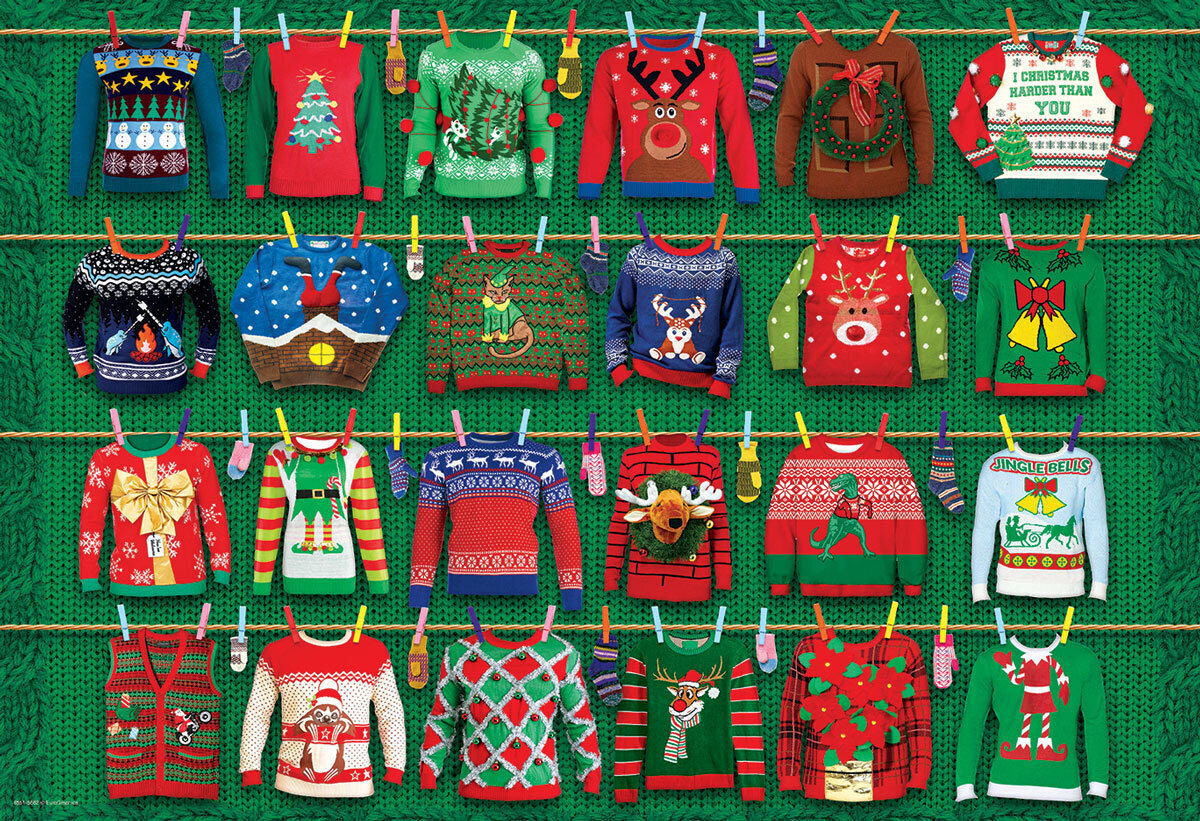Palapeli Eurographics, 8551-5662, Ugly Christmas Sweaters, Tin, 550 kpl hinta ja tiedot | Palapelit | hobbyhall.fi