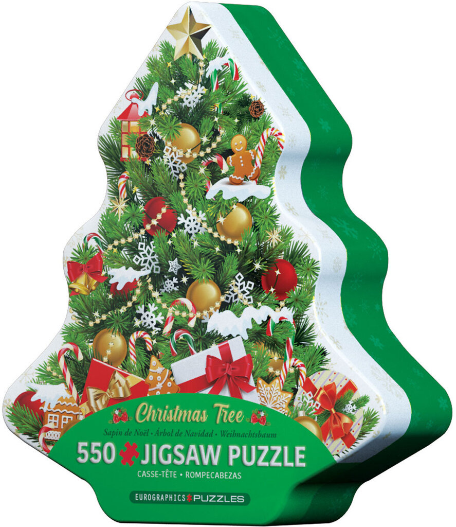 Palapeli Eurographics, 8551-5663, Christmas Tree, Tin, 550 kpl hinta ja tiedot | Palapelit | hobbyhall.fi