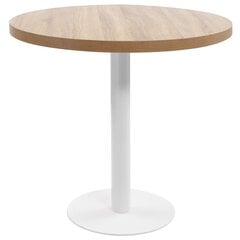 vidaXL Bistropöytä vaaleanruskea 80 cm MDF hinta ja tiedot | Ruokapöydät | hobbyhall.fi