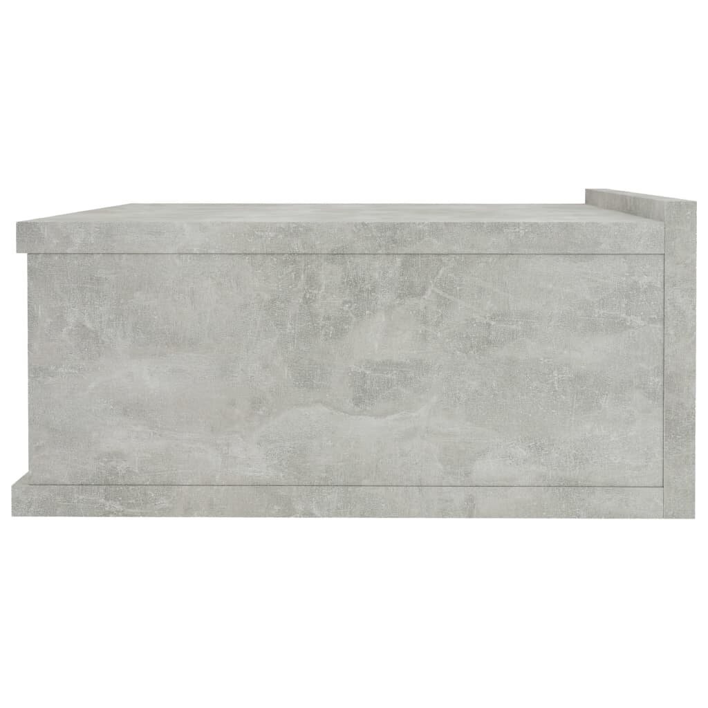 vidaXL Kelluvat yöpöydät 2 kpl betoninharmaa 40x30x15 cm lastulevy hinta ja tiedot | Yöpöydät | hobbyhall.fi