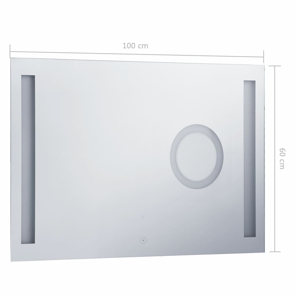 vidaXL Kylpyhuoneen LED-seinäpeili kosketussensorilla 100x60 cm hinta ja tiedot | Peilit | hobbyhall.fi