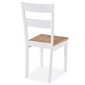 vidaXL Ruokapöydän tuolit 6 kpl valkoinen täysi kumipuu hinta ja tiedot | Ruokapöydän tuolit | hobbyhall.fi