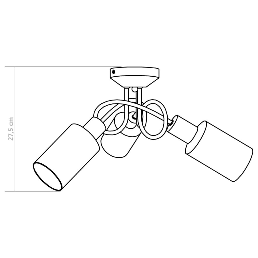 vidaXL Kattovalaisin keraamisilla varjostimilla 3:lle E14 lampulle hinta ja tiedot | Kattovalaisimet | hobbyhall.fi