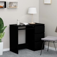 vidaXL Työpöytä musta 90x45x76 cm lastulevy hinta ja tiedot | Tietokonepöydät ja työpöydät | hobbyhall.fi