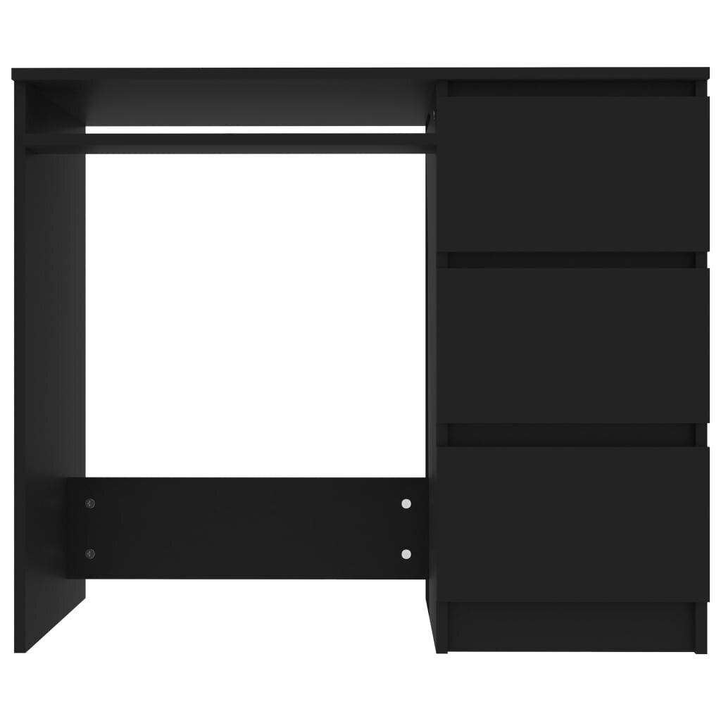 vidaXL Työpöytä musta 90x45x76 cm lastulevy hinta ja tiedot | Tietokonepöydät ja työpöydät | hobbyhall.fi